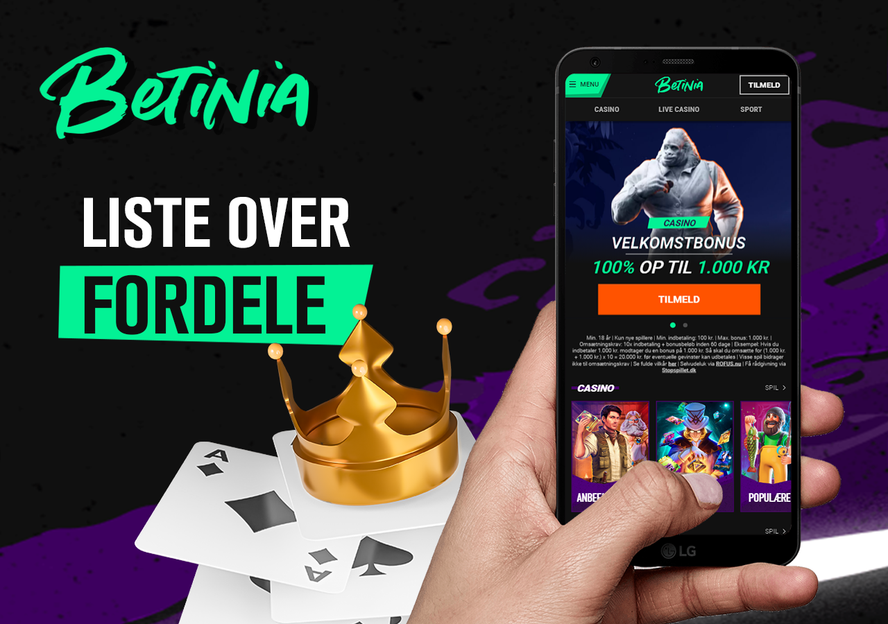 Bedste egenskaber ved Betinia Casino