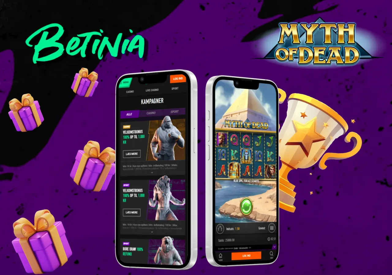 Velkomstbonus og kampagnetilbud for Myth of Dead spillere på Betinia Danmark