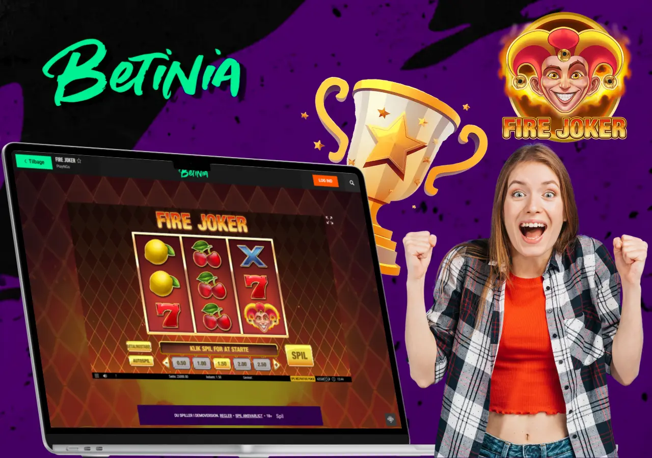 Gameplay med vindende kombinationer og farverige symboler på Betinia