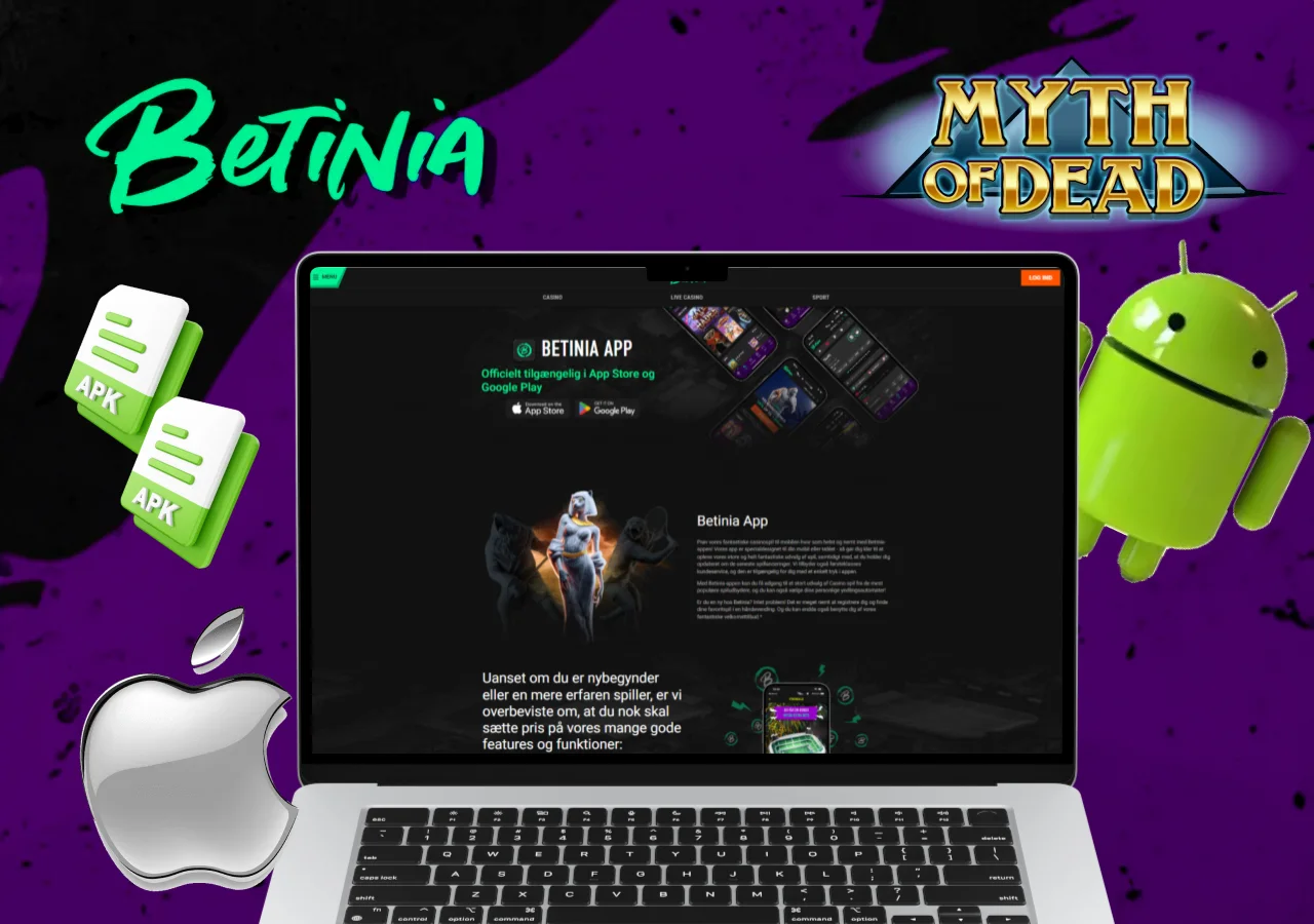 Spil på Betinia Casino mobilapp til iOS og Android